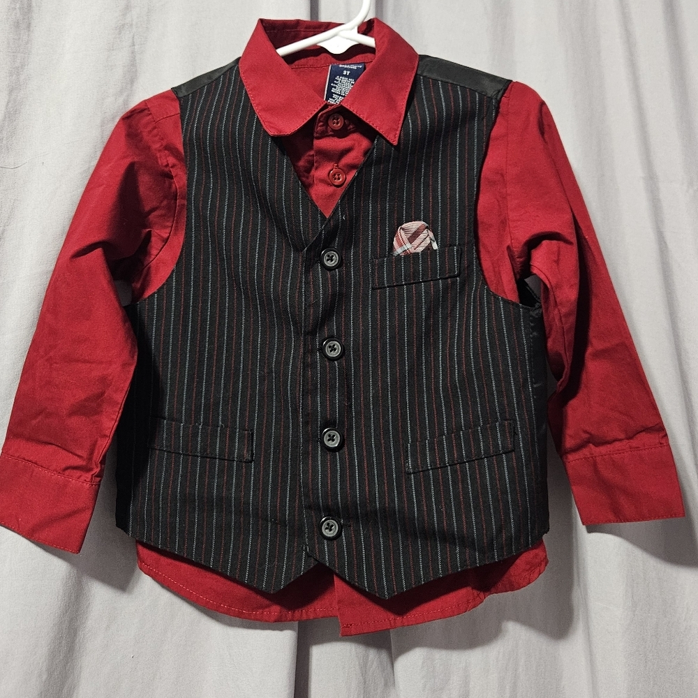 Johnathan Strong Dress Shirt And Vest,‎ 3t